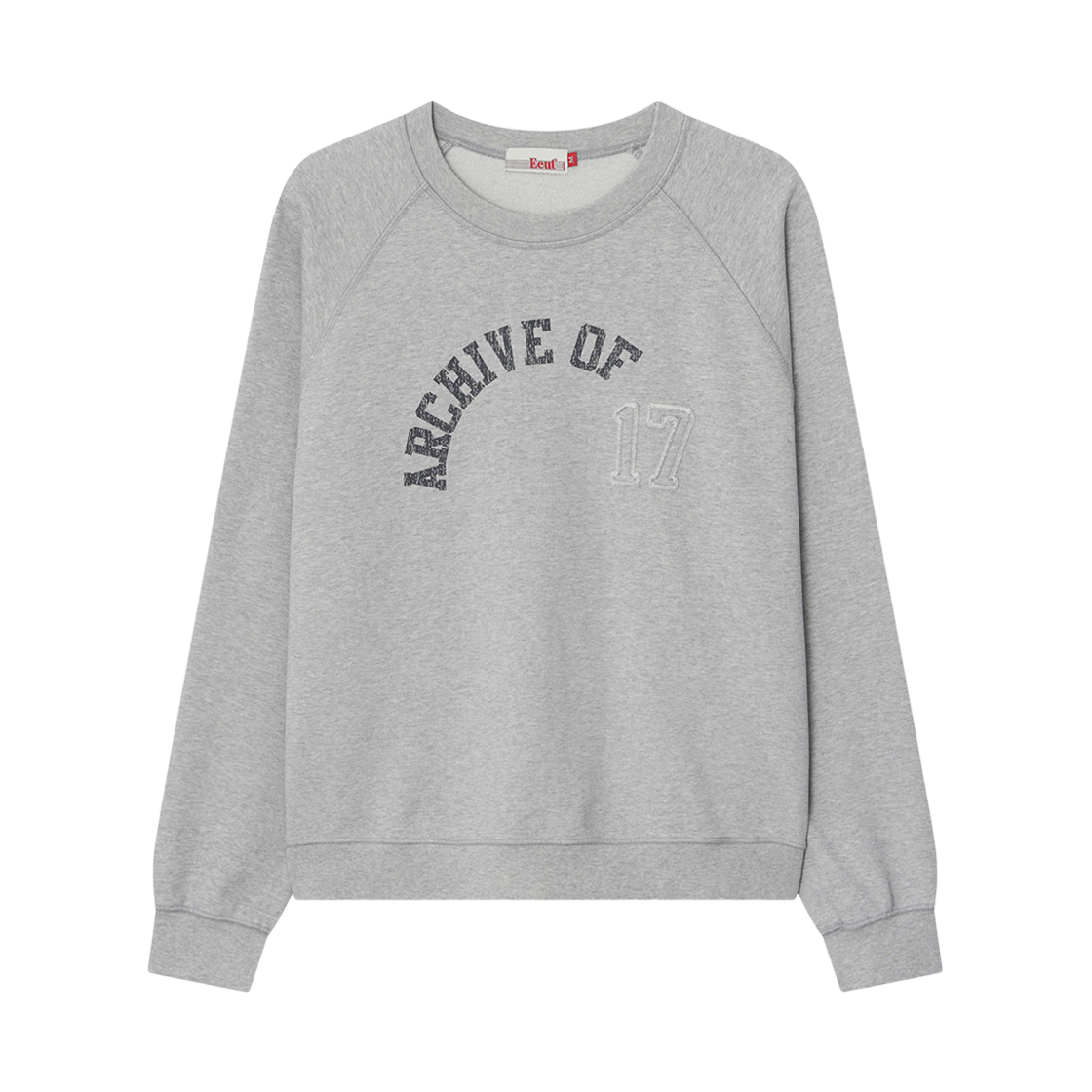 EEA3SW06MG EEUT Washed And Cracked Sweatshirt Melange Gray