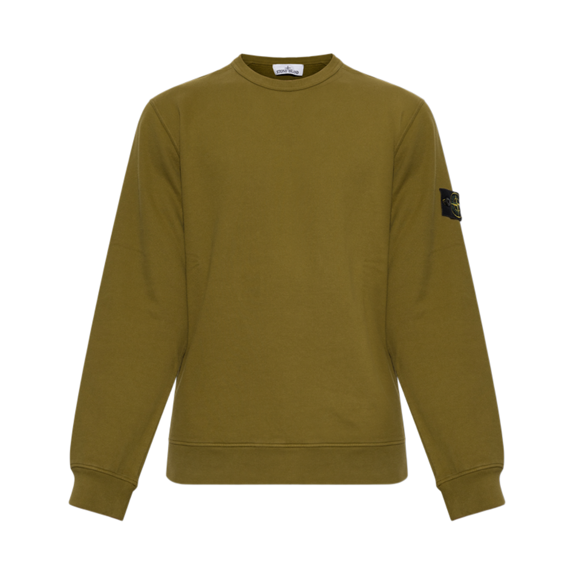 L2S1561000-49S0A20-V005R Stone Island 6100049 Organic Cotton Fleece Regular Fit Crewneck Sweatshirt with Ribbed Inserts Cactus - 26FW