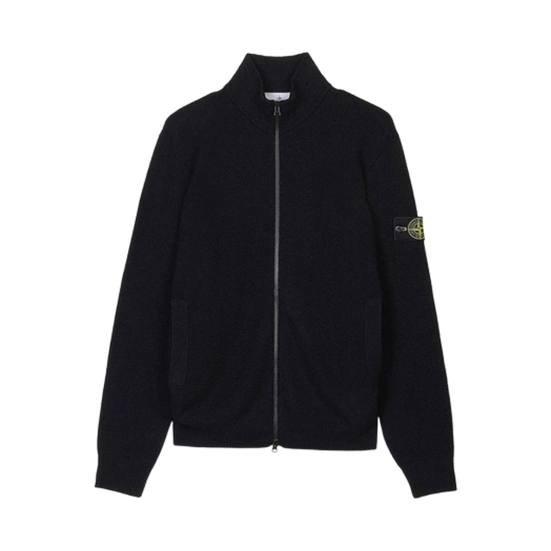 L2S1551000-12S01C4-V0020 Stone Island 5100012 Stand Collar Cardigan Navy Blue - 26FW