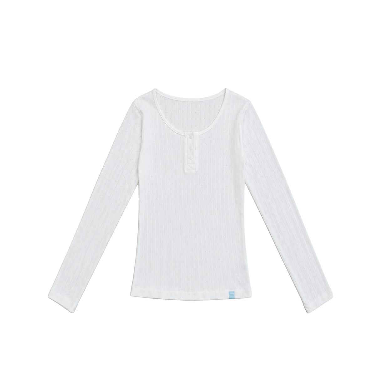 아일렛 라운드 티셔츠 - 아이보리(Eyelet round tshirt - ivory)