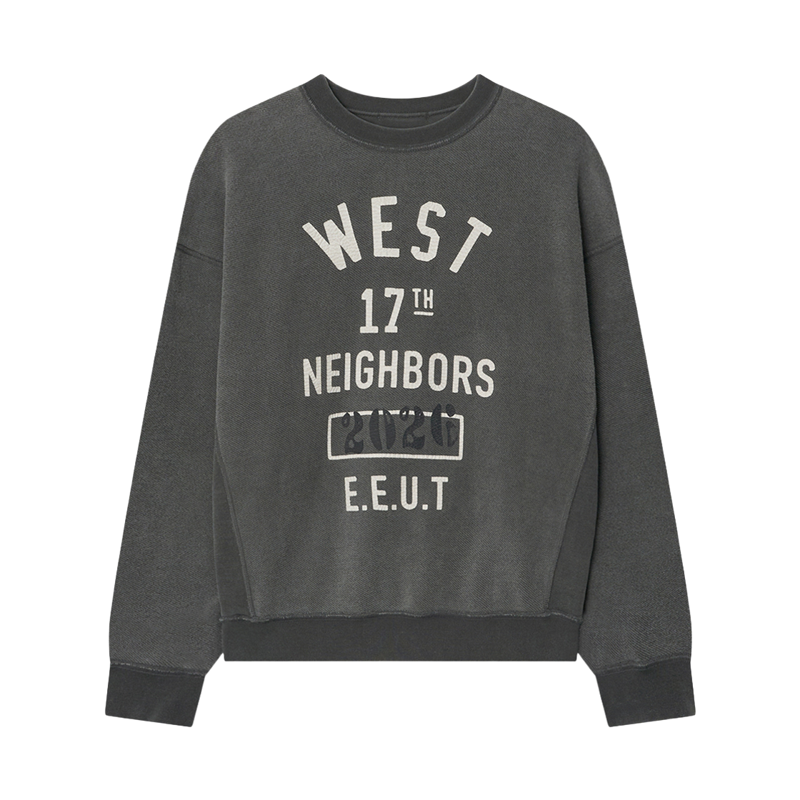 EEA3SW03CH EEUT Washed Reversible Sweatshirt Charcoal