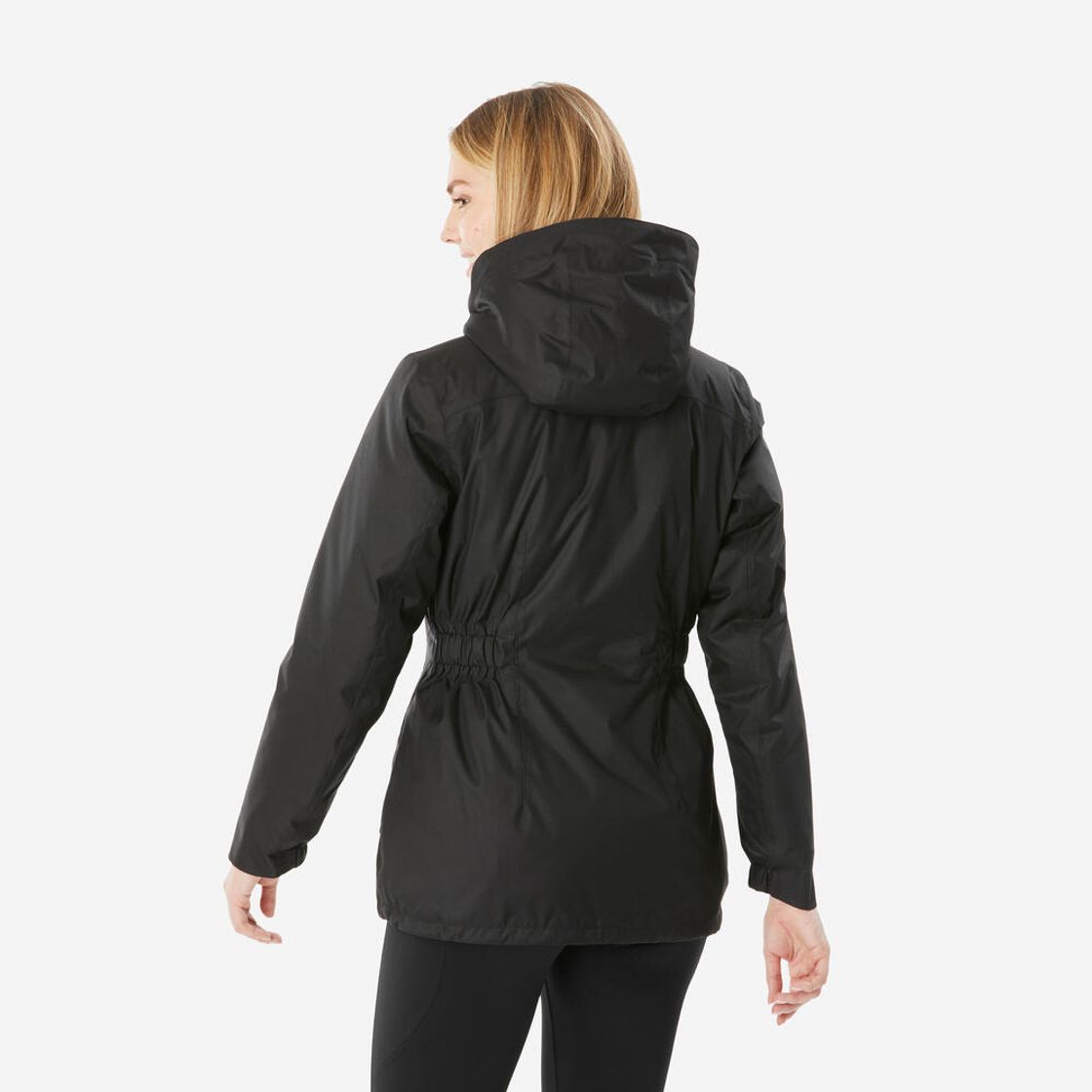 데카트론 여성 등산 방수 재킷 NH500 엑스웜 스모크 블랙(Decathlon Women's Waterproof Hiking Jacket NH500 X-Warm Smoke Black) - 5