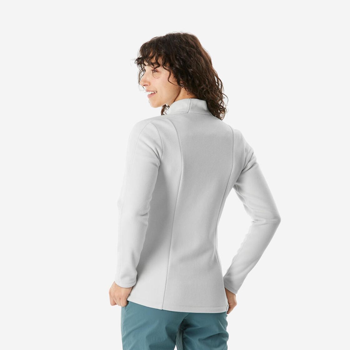 데카트론 여성 하이킹 플리스 자켓 MH500 그레이(Decathlon Women's Hiking Fleece Jacket MH500 Grey) - 4