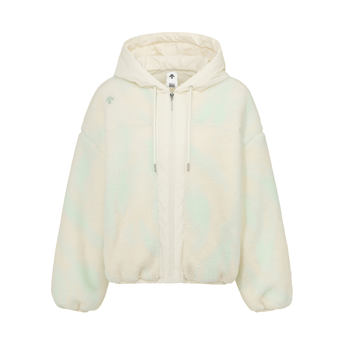 (W) 데상트 퍼 후드 오버핏 패딩 자켓 패턴((W) Descente Fur Hooded Overfit Padded Jacket Pattern)