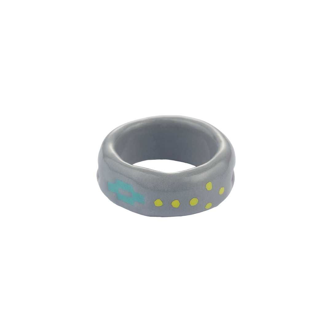 엔프프 두들 볼드 링 그레이(Nff Doodle Bold Ring Grey) - 2
