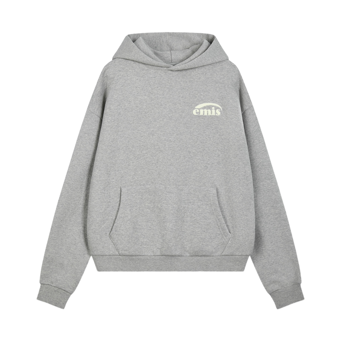이미스 부클 로고 후드 멜란지 그레이(Emis Boucle Logo Hoodie Melange Gray)