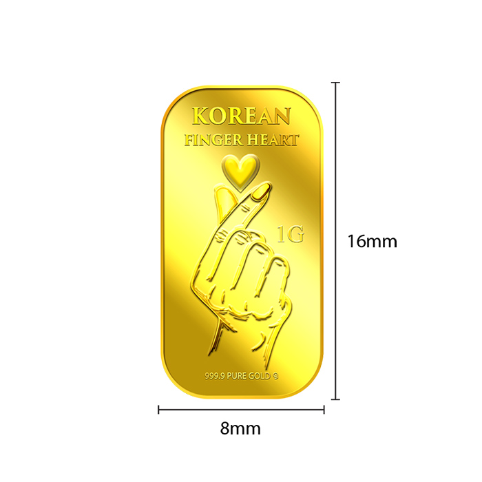 퓨어골드 24K 순금 싱가폴 프리미엄 골드바 1g 손하트(puregoldsg Finger Heart 1G Gold Bar) - 4