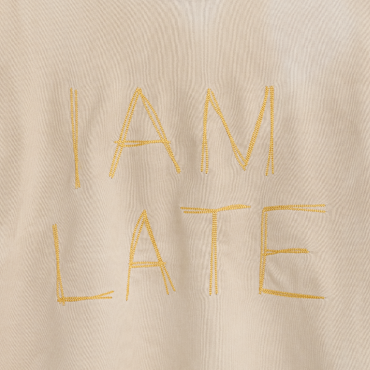 레이트 서비스 아이 엠 레이트 티셔츠 크림(LATE SERVICE 'I AM LATE' T-Shirt Cream) - 3