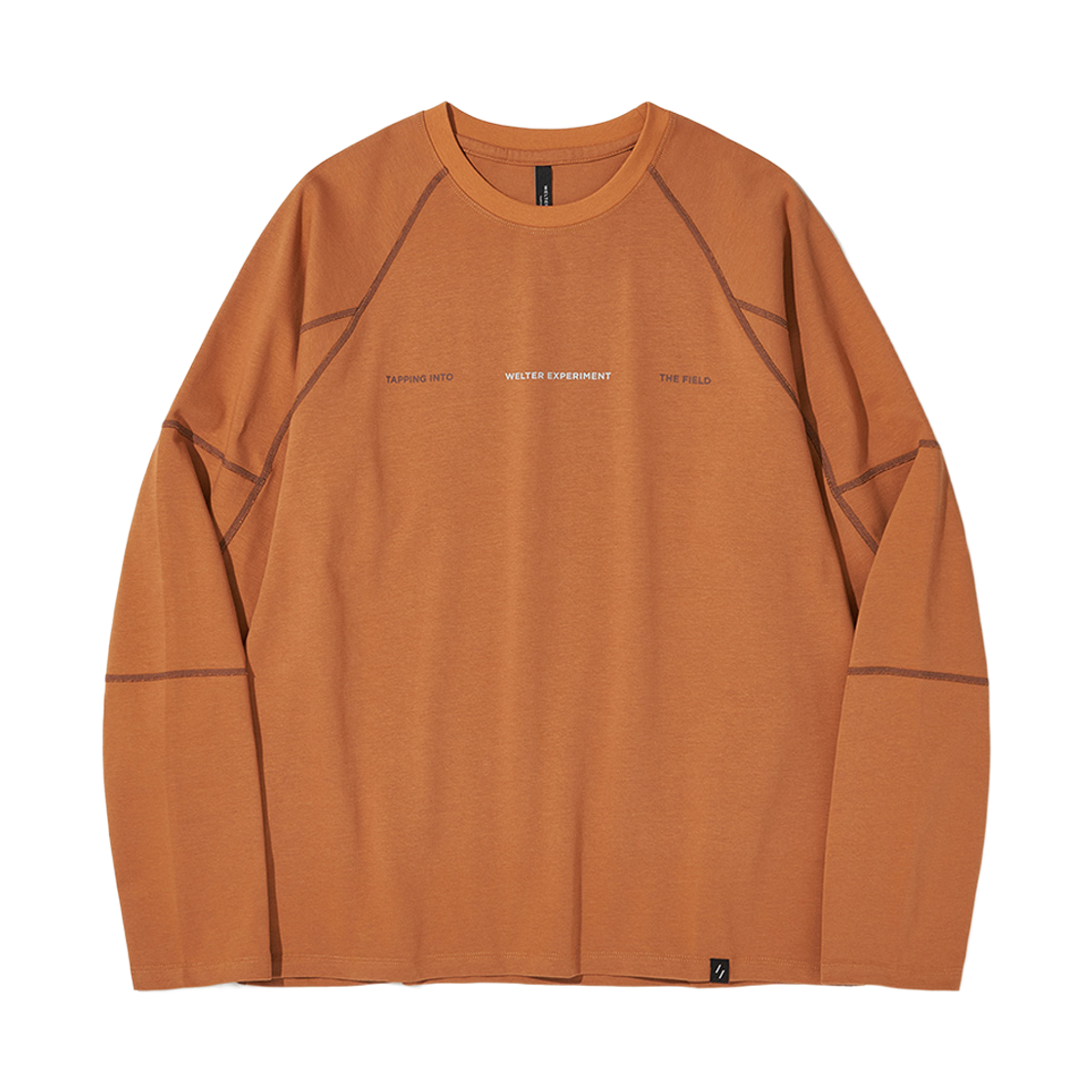 WBFFTL001OR WELTER EXPERIMENT Contrast Wonder Long Sleeve T-shirt Orange