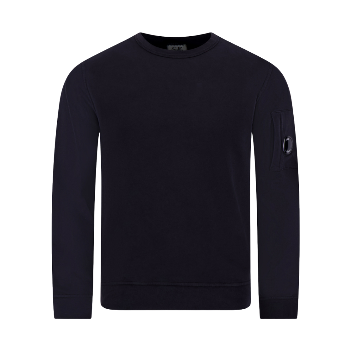 RCCMSS711A 002246G 999 [20% 쿠폰] C.P. Company Lens Wappen Light Fleece Crewneck Sweatshirt Black - 26SS