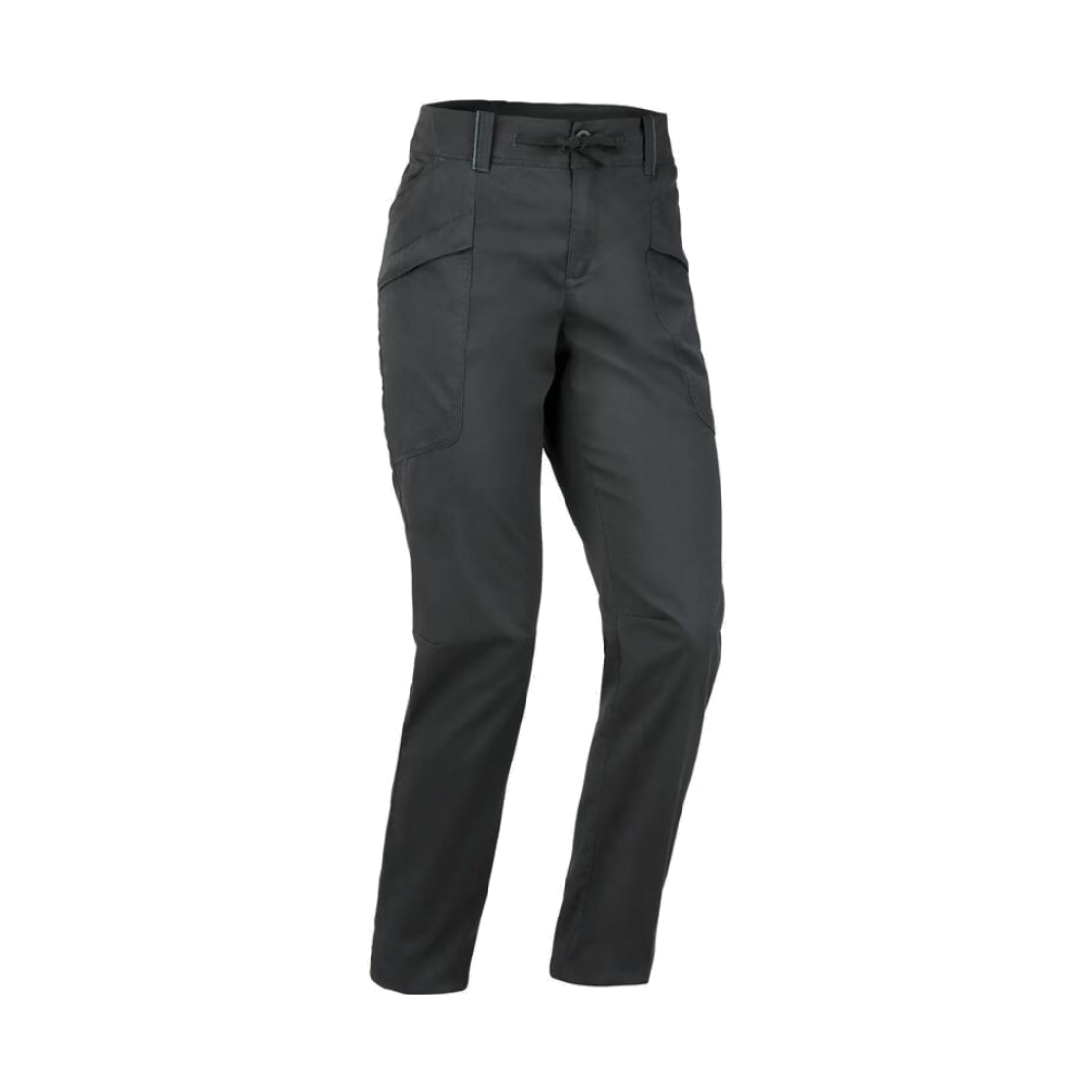 8871191 Decathlon Women's Regular Fit Cotton Hiking Pants NH500 Carbon Grey