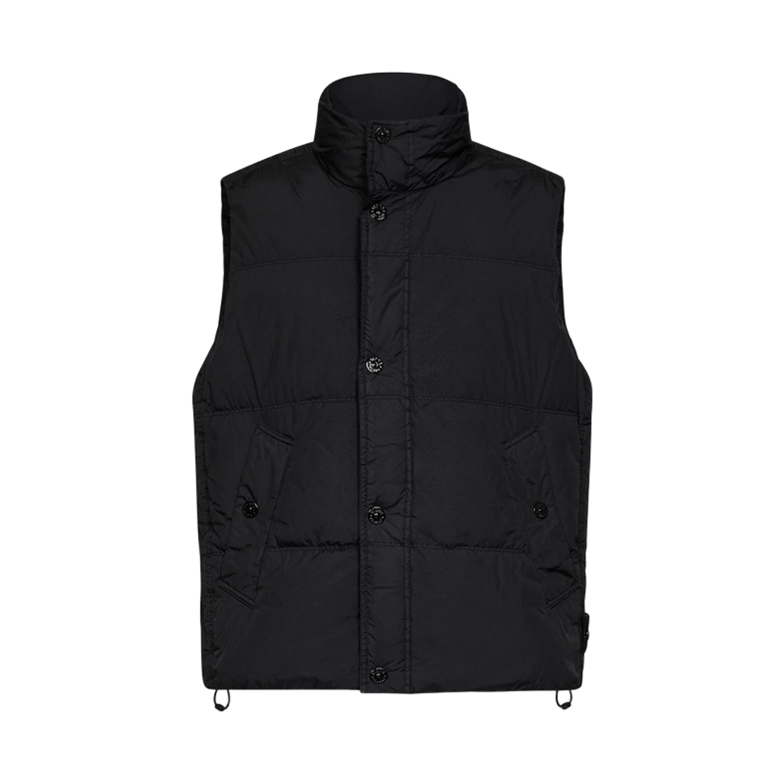L2S15 G100010 S0A23 V0029 [20% 쿠폰] Stone Island Patch Crinkle Reps Puffer Vest Black - 26FW