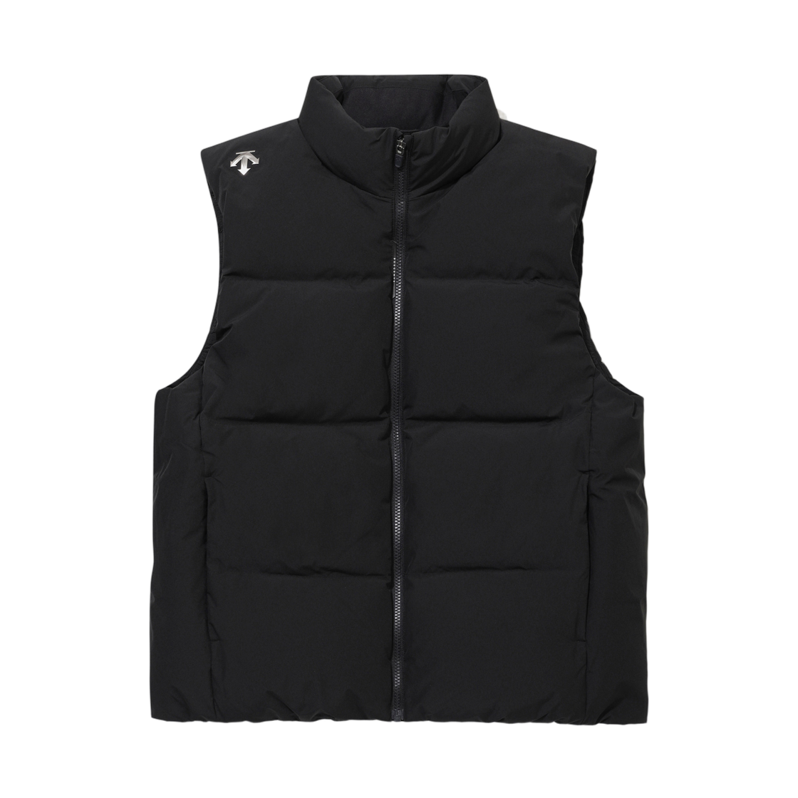 데상트 에센셜 숏 푸퍼 컴포트핏 다운 베스트 블랙(Descente Essential Short Puffer Comfort Fit Down Vest Black)