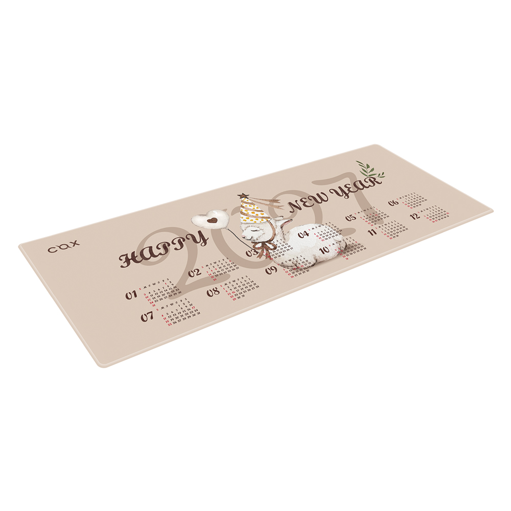COX 2027 새해 달력 생활 방수 장패드 대형 패드 78x30cm 선물 기념품 특판(COX 2027 New Year Calendar Desk Mat, Water-Resistant Large Mouse Pad (78x30cm)) - 2