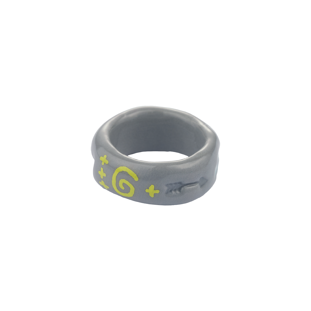 26FWJRGDOOGEFF Nff Doodle Bold Ring Grey