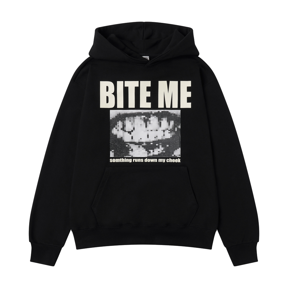 AM26FWHD10BK AMOU Bite Me Hoodie Black