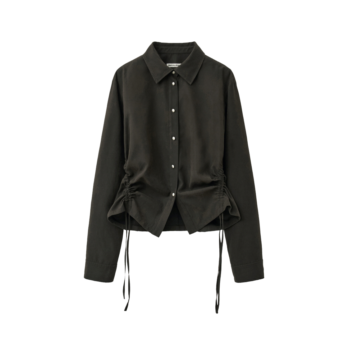 IW2F4SH01BR INSILENCE WOMEN Soft Shirring Shirt BROWN