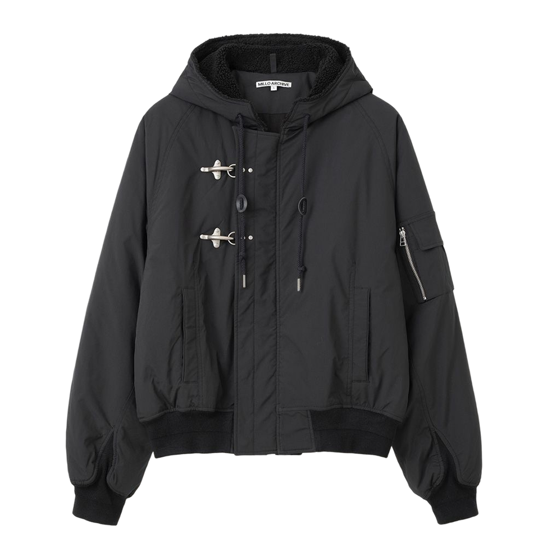 ML906BLK milloarchive Nomad Hooded Parka Black