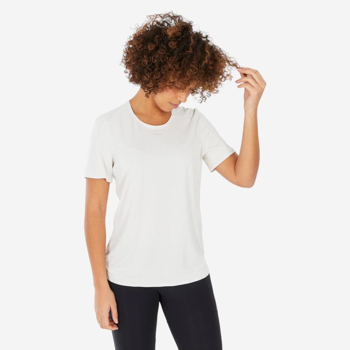 데카트론 여성 경량 등산 반팔 티 MH500 펄 베이지(Decathlon Women's Lightweight Short-Sleeve Hiking T-Shirt MH500 Pearl Beige) - 2