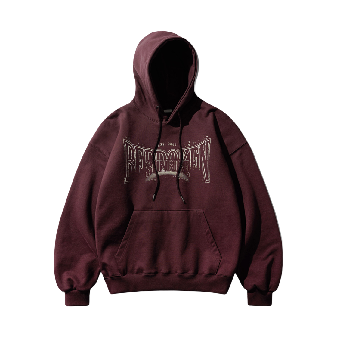 SHHD6749_Burgundy_291 EZKATON Sunrise Heavy Cotton Hoodie Burgundy SHHD6749