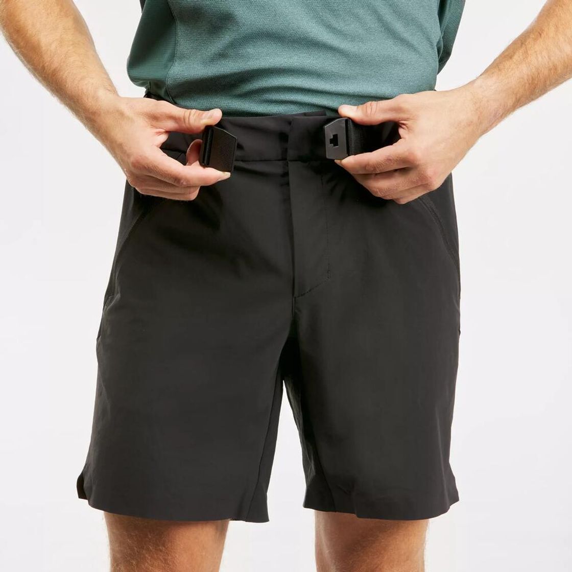데카트론 남성 4부 경량 등산 반바지 스트레치 MH500 스모크 블랙(Decathlon Men's Lightweight Stretch Hiking Shorts MH500 Smoke Black) - 4
