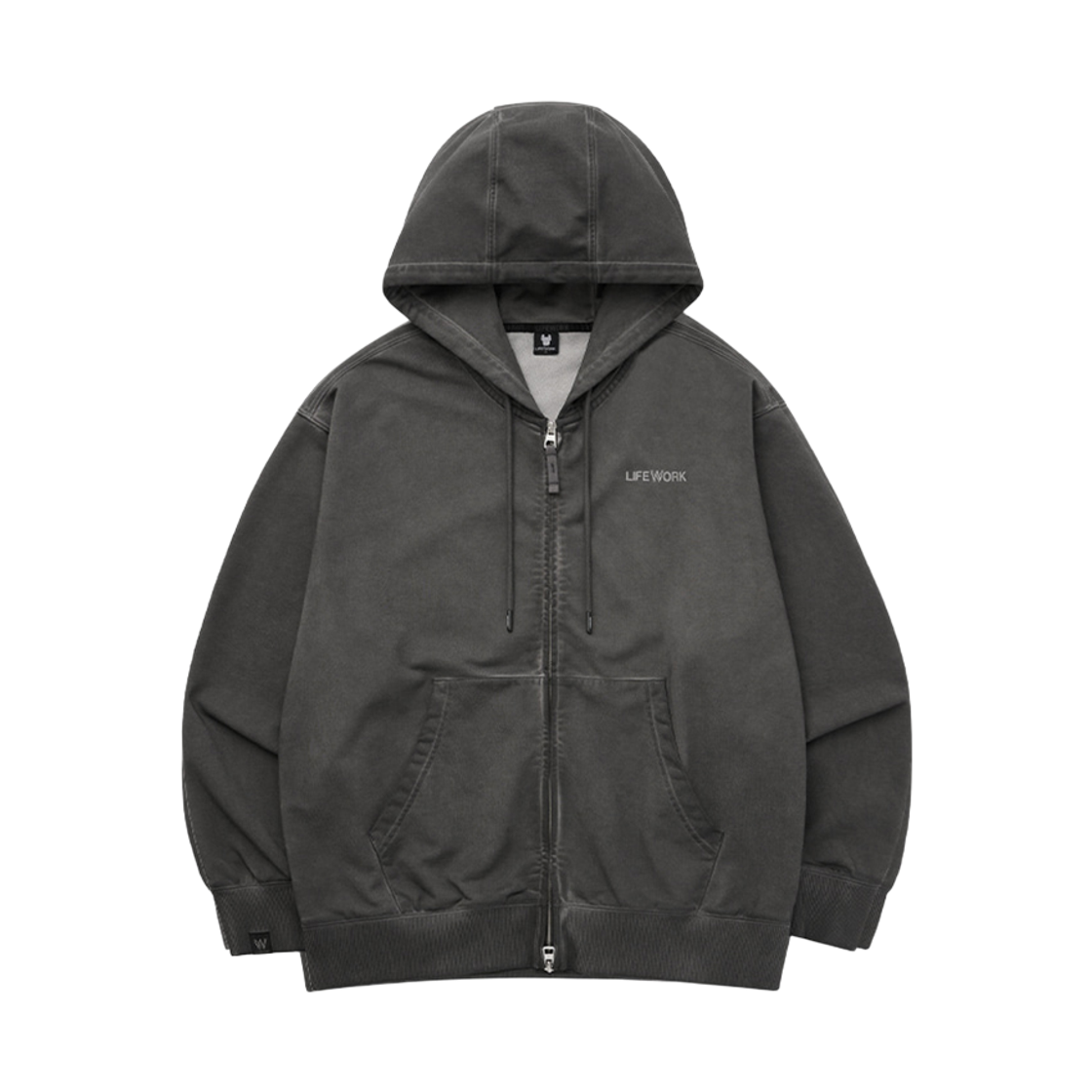 라이프워크 가먼트다잉 힙독 후드 집업_LW253ZT308(Lifework garment-dyed hipdog hoodie zip-up_LW253ZT308)