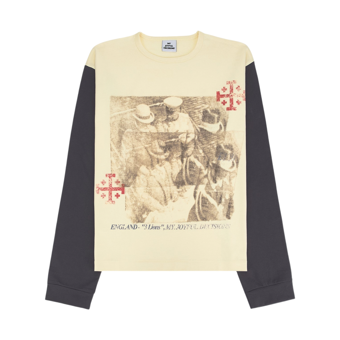 엠제이디 브리튼 컬러 블록 롱슬리브 화이트(MJD Britain Color Block Long Sleeve White)