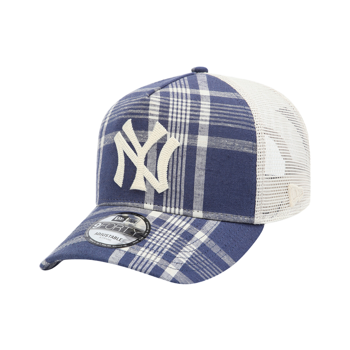 60872060 New Era x Ralph Lauren MLB Cooperstown New York Yankees A-Frame Trucker Ball Cap Light Cream