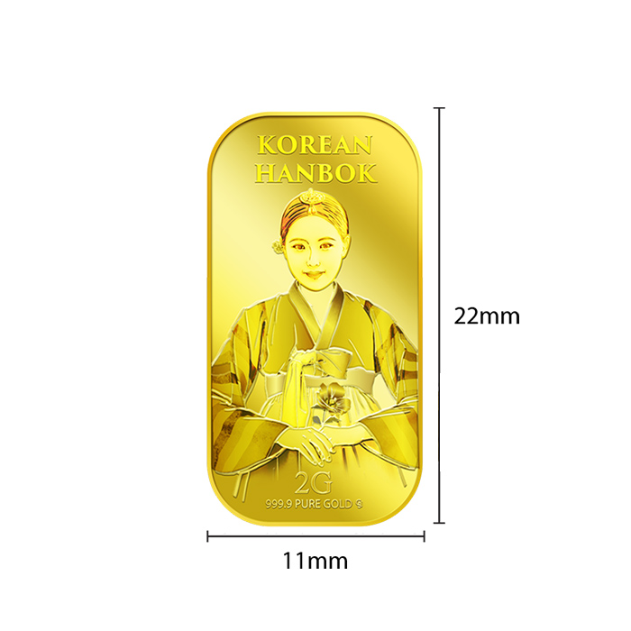 퓨어골드 24K 순금 싱가폴 프리미엄 골드바 2g 한복(puregoldsg Hanbok 2G Gold Bar) - 4