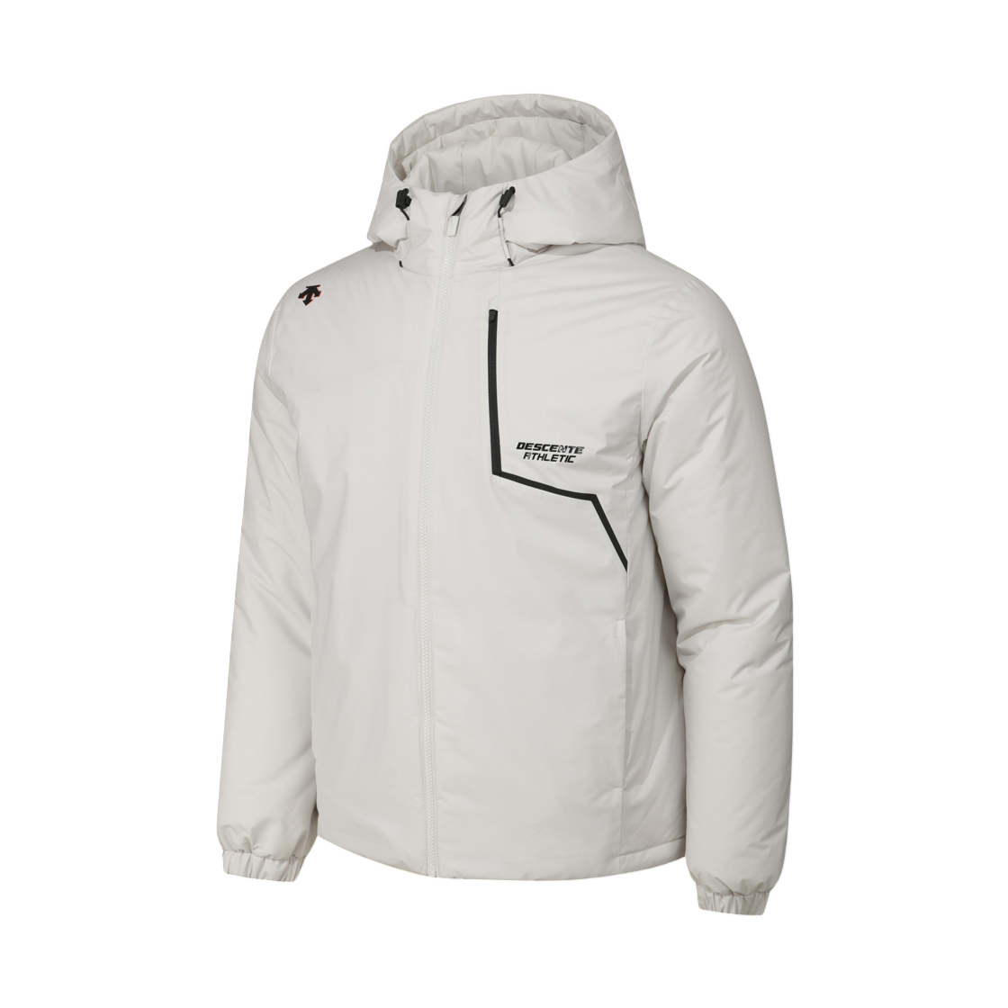 데상트 트레이닝 후드 패딩 자켓 라이트 그레이(Descente Training Hooded Padded Jacket Light Grey)