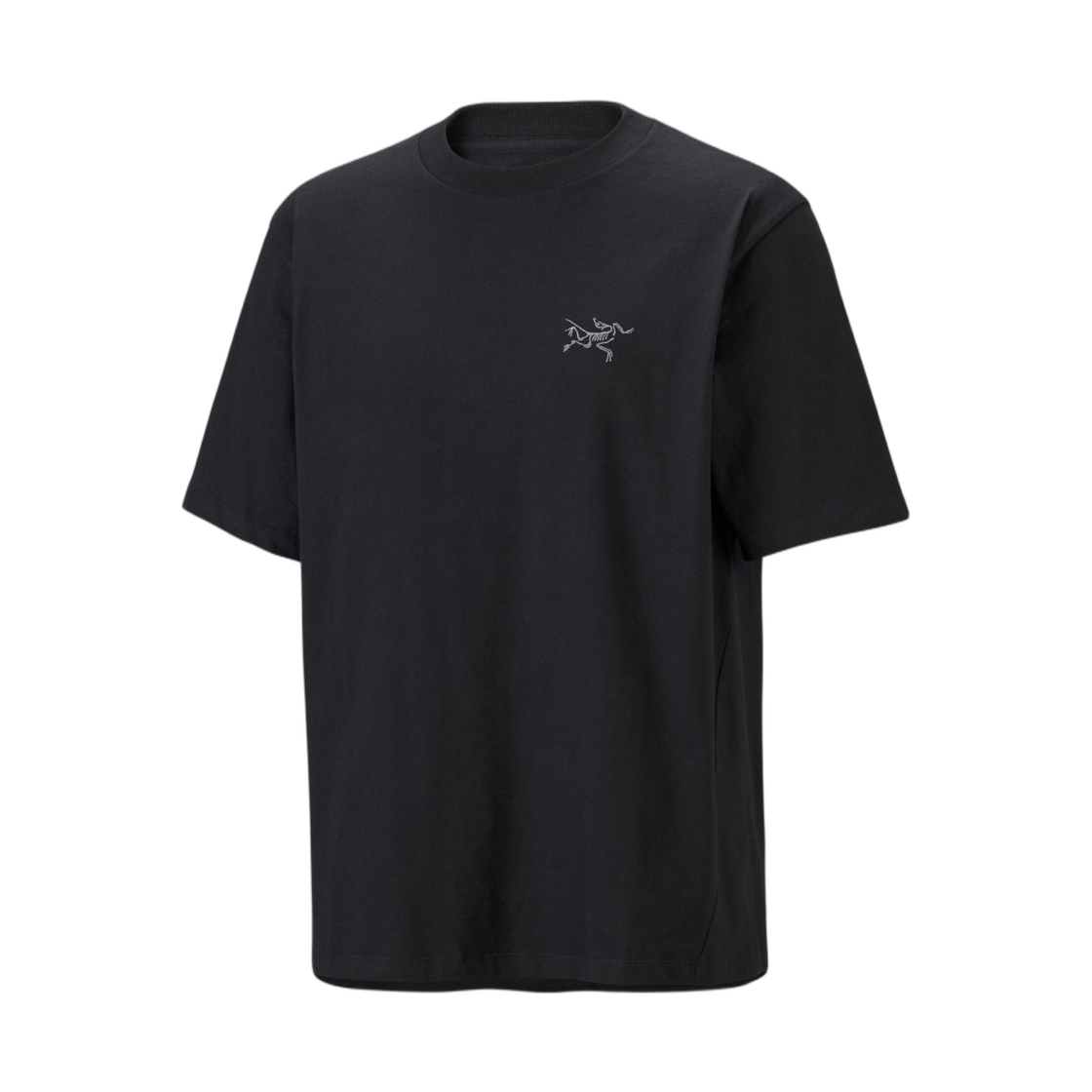 10702 Arc'teryx Kragg Cotton Emblem Crew Neck Shirt SS Black