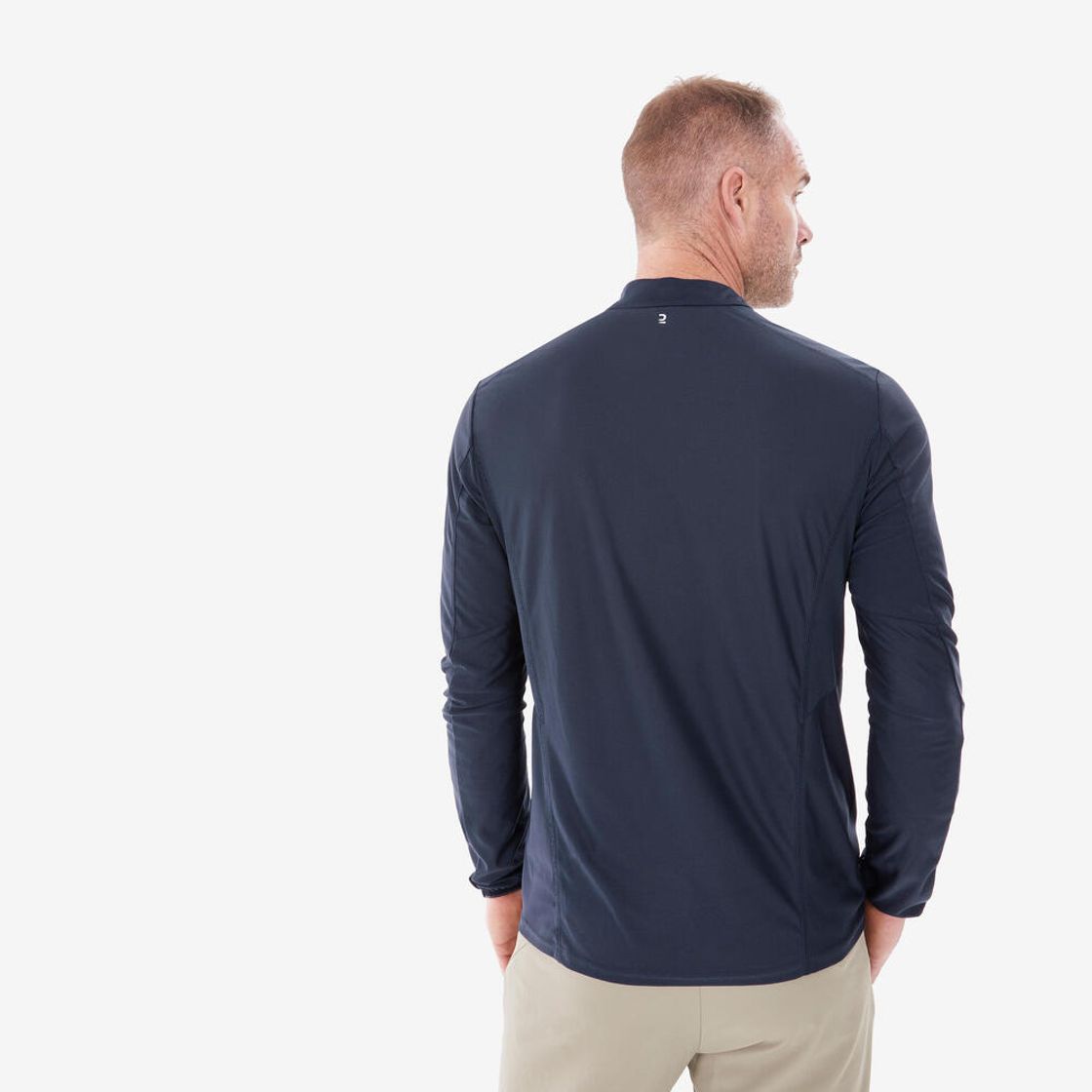 데카트론 남성 하프집 등산 긴팔 베이스 레이어 MH500 아스팔트 블루(Decathlon Men's Half-Zip Long-Sleeve Hiking Base Layer MH500 Asphalt Blue) - 4