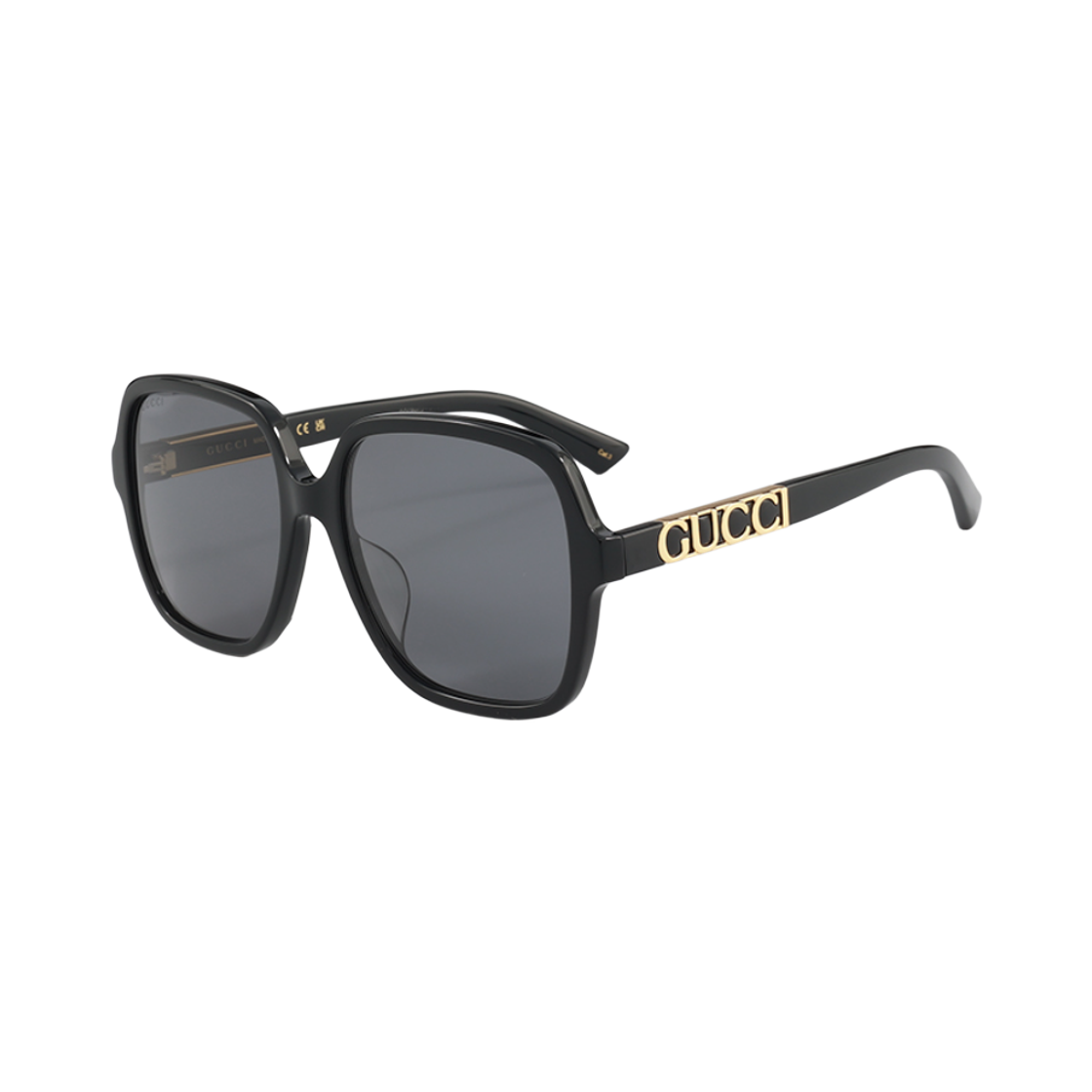 GG1189SA-002 Gucci Square Frame Acetate Sunglasses Black Grey