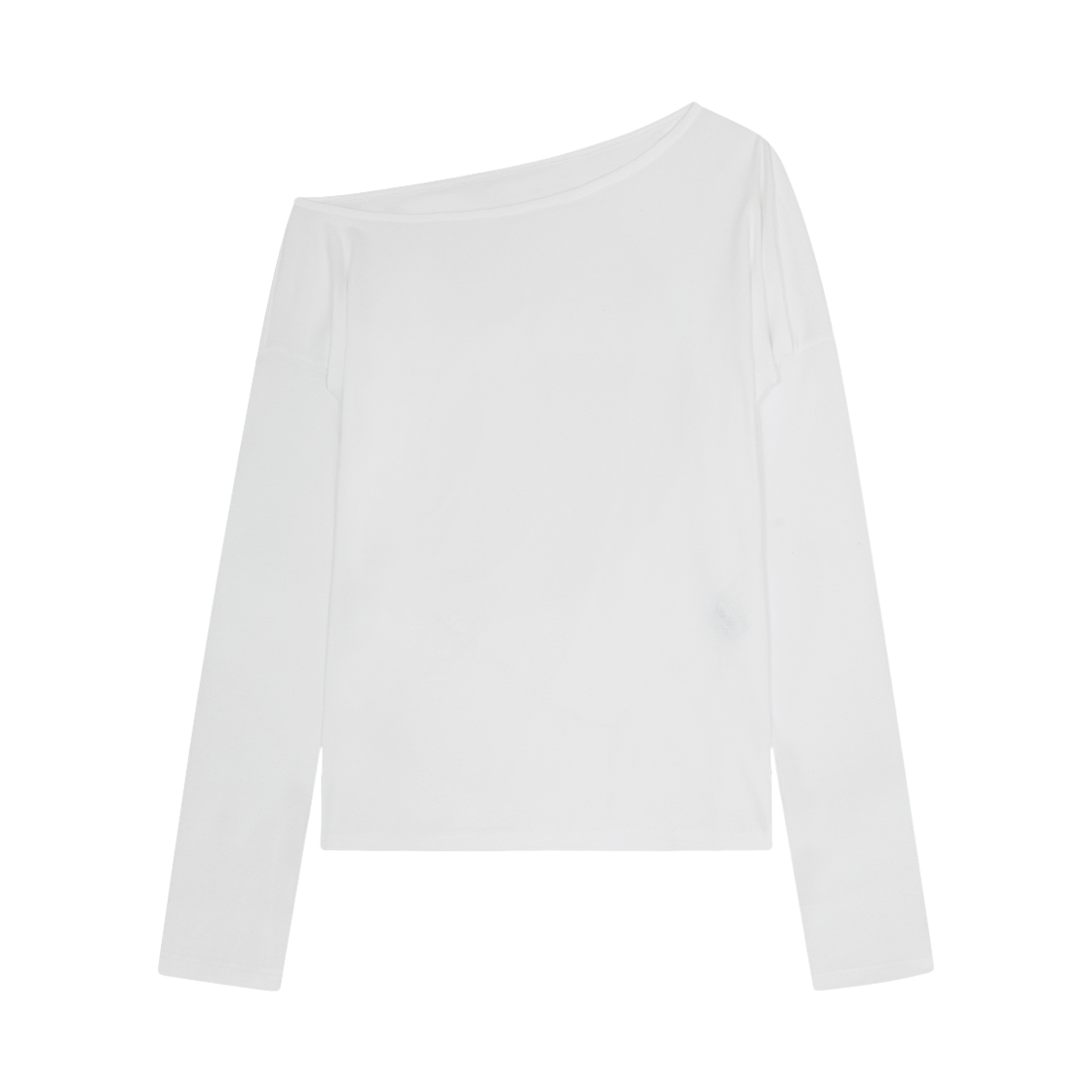 V0726-TP16 Verish EASE FIT One Shoulder Draped Top White