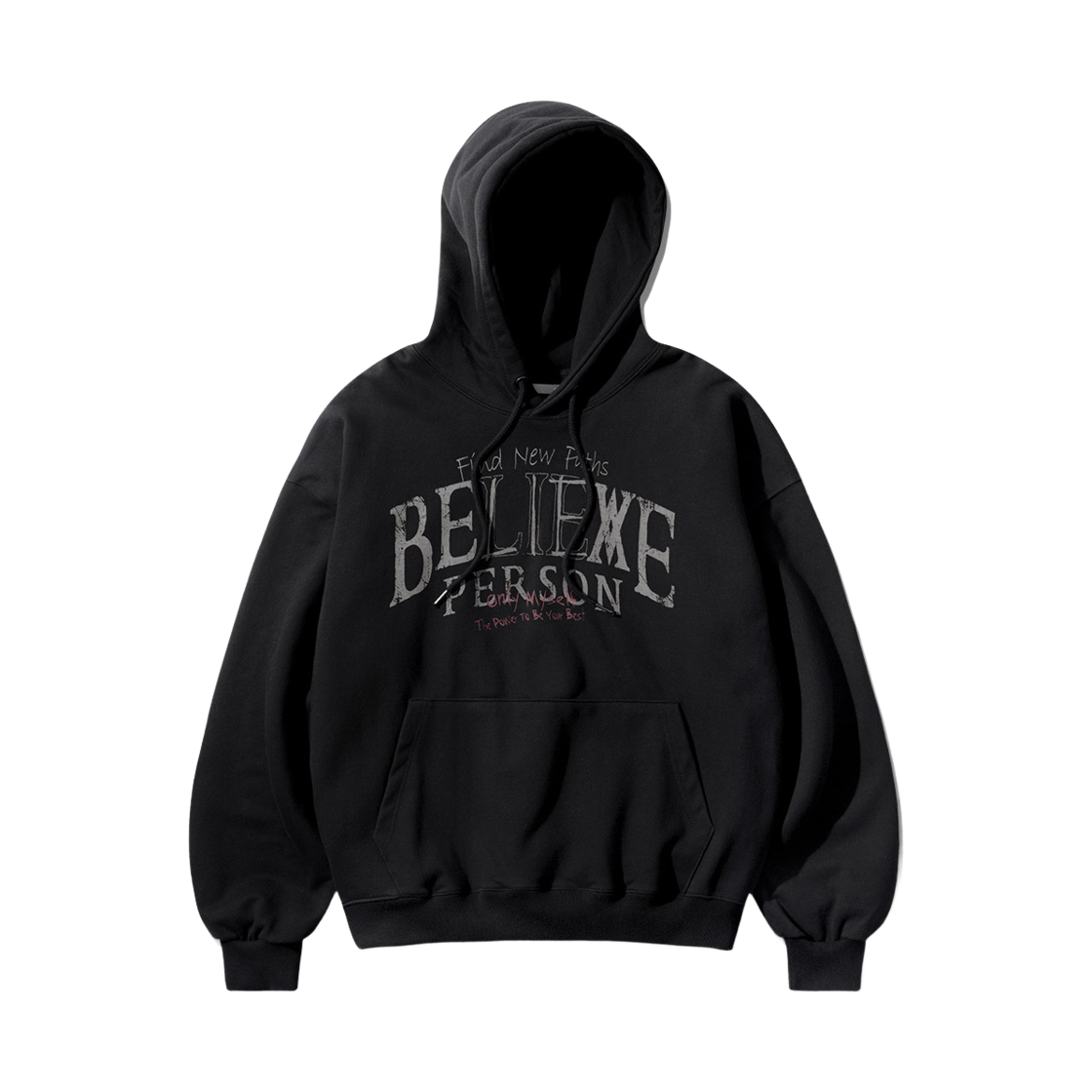 KMHD6830_Black_29 EZKATON Believe Heavy Cotton Hoodie Black KMHD6830