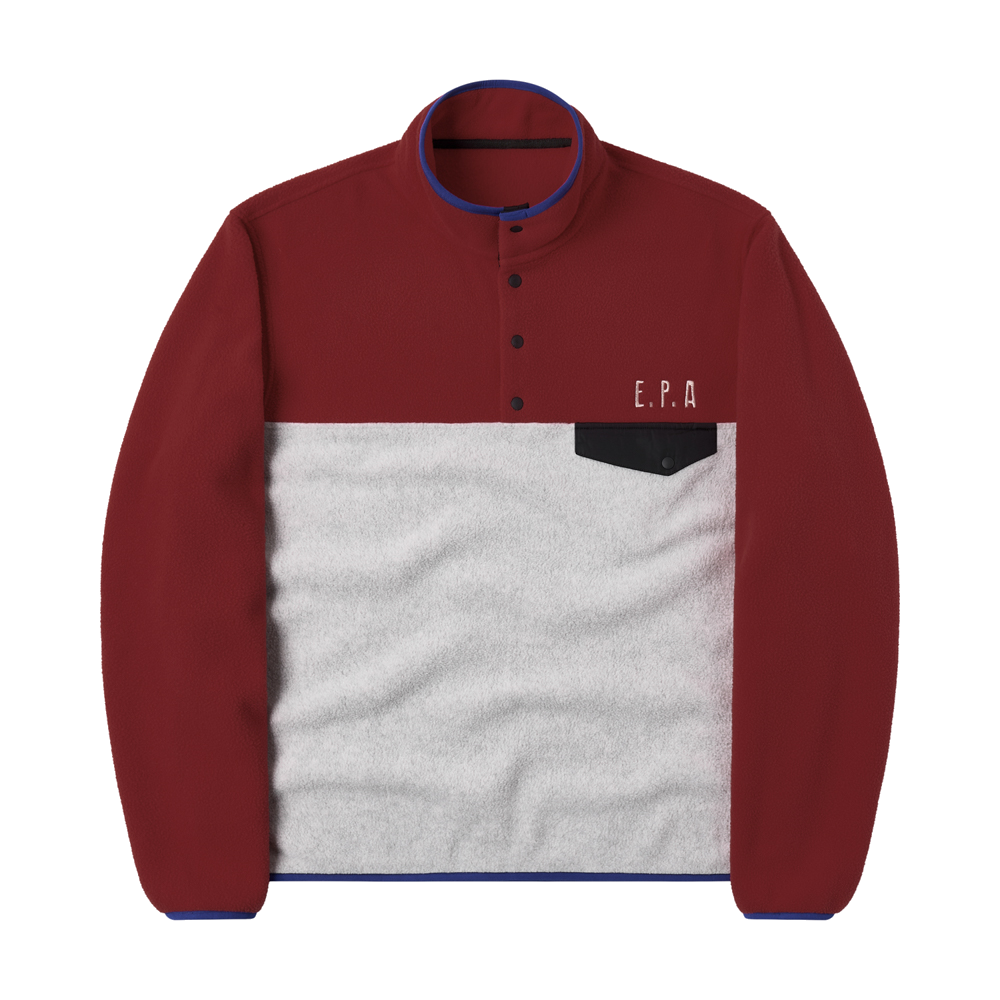 아모우 폴라 플리스 아노락 레드(AMOU Polar Fleece Anorak Red)