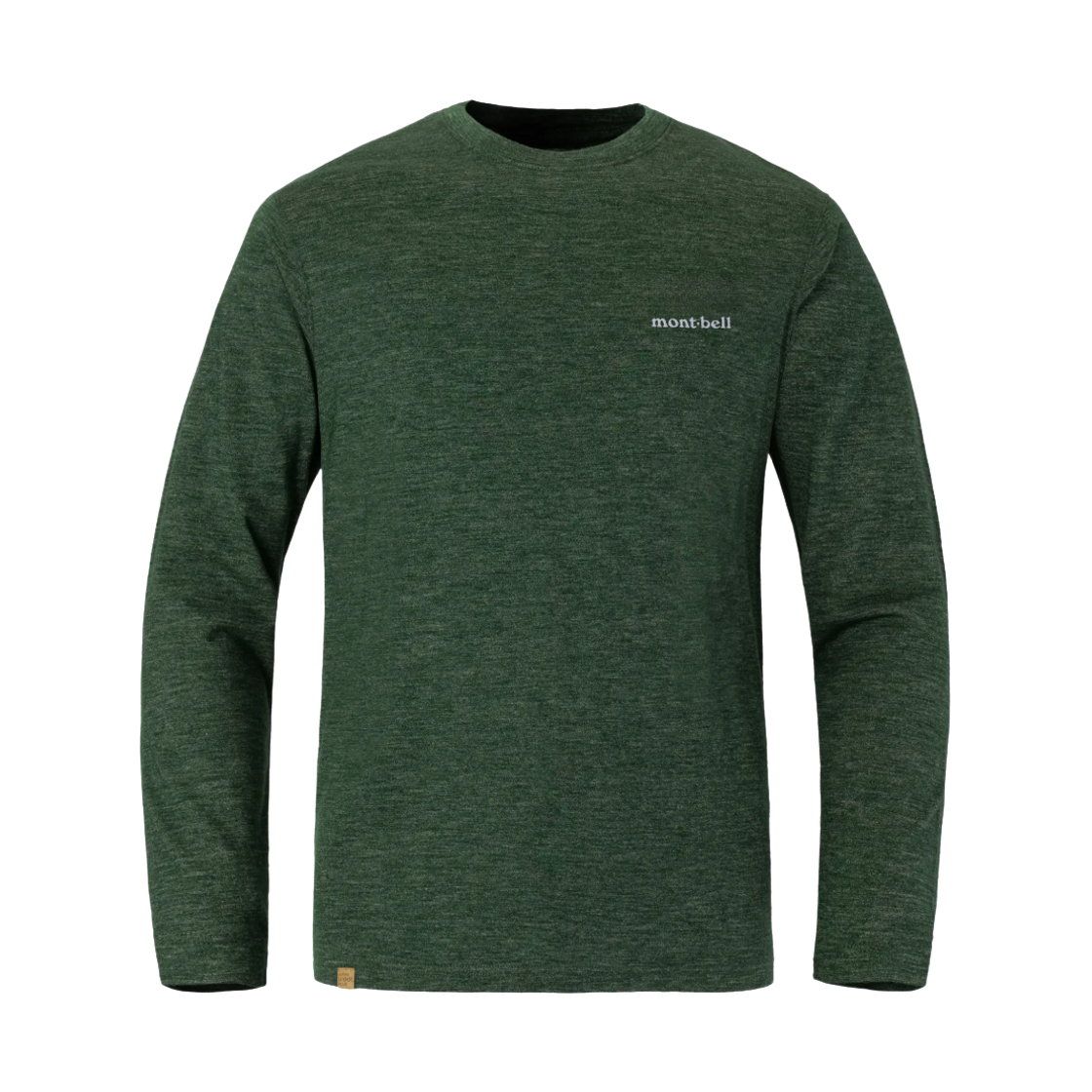 2304489 Montbell Merino Wool Plus Light Long Sleeve T-Shirt Dark Green