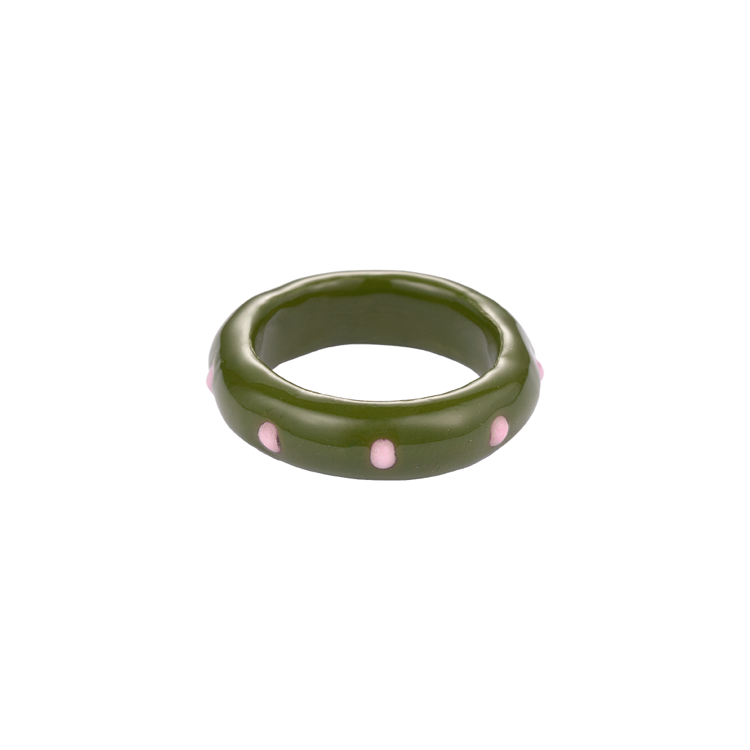 26FWJRGMOSKHFF Nff Mossy Dot Ring Khaki