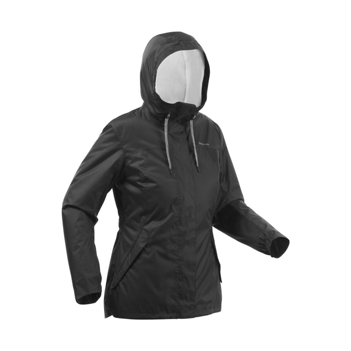 데카트론 여성 등산 방수 재킷 NH500 엑스웜 스모크 블랙(Decathlon Women's Waterproof Hiking Jacket NH500 X-Warm Smoke Black) - 1