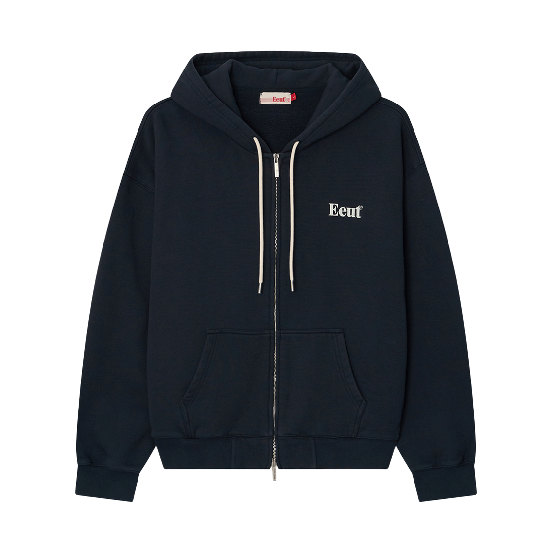 이우트 베이직 워시드 스웻 집업 다크네이비(EEUT Basic Washed Sweat Zip Up Dark Navy) - 1
