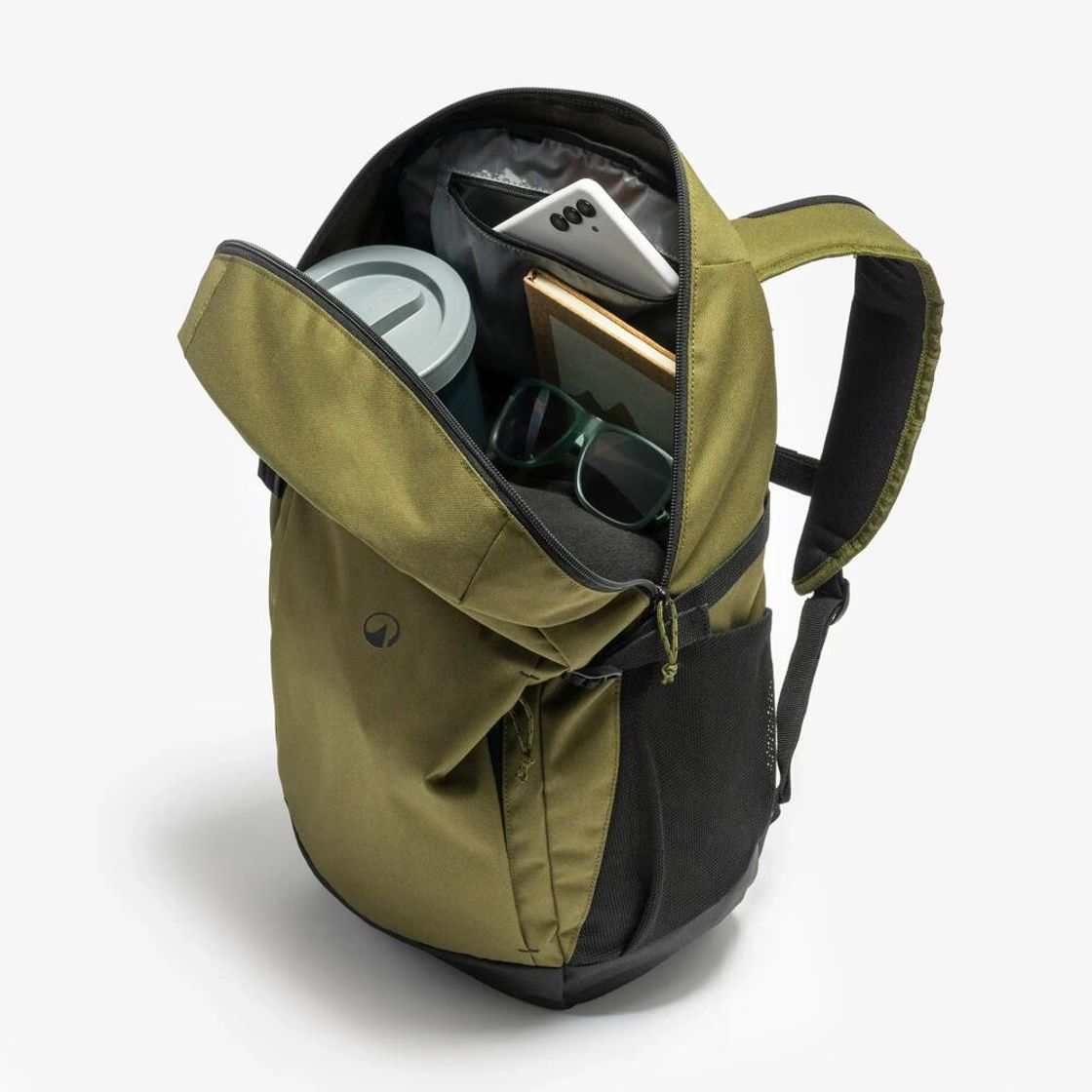 데카트론 하이킹 백팩 27L 아르페나즈 100 골든 올리브 그린(Decathlon Hiking Backpack 27L Arpenaz 100 Golden Olive Green) - 9