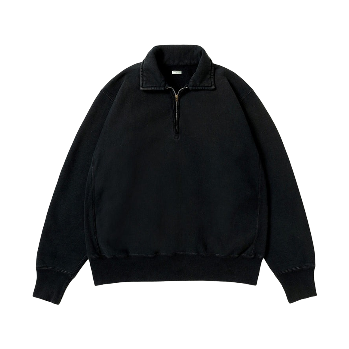 26AAP-05-12 A.Presse Vintage Half Zip Sweatshirt Black - 26FW