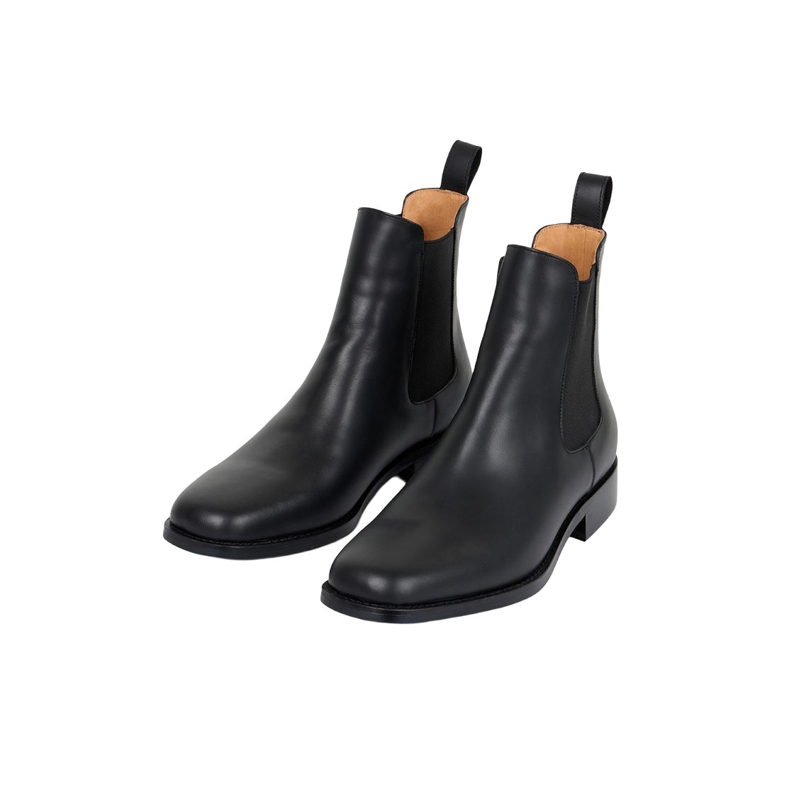TNSO6F101BK TNGT x RMMV Semi Square Toe Suede Chelsea Boots Black
