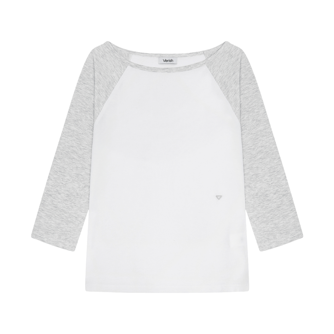 V0726-TP13 Verish EASE FIT Two-Tone Raglan T-Shirt Light Heather Gray
