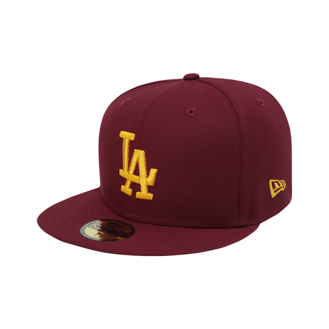 15411782 New Era MLB LA Dodgers Color Point Fitted Cap Cardinal Yellow