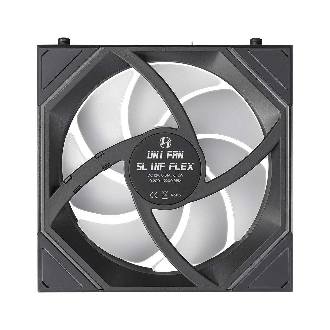 리안리 UNI FAN SL-INF FLEX 120 (3팩, 블랙)(LIAN LI UNI FAN SL-INF FLEX 120 3-Pack Black) - 3