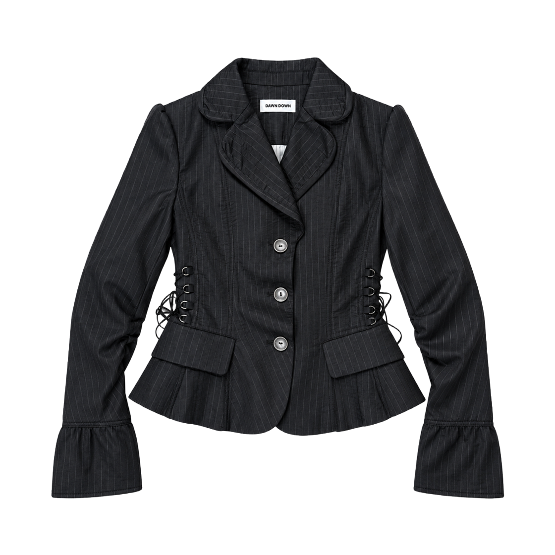 DD26FW-JK02-BK (926973) DAWNDOWN Balloon Wrinkle Corset Jacket Black