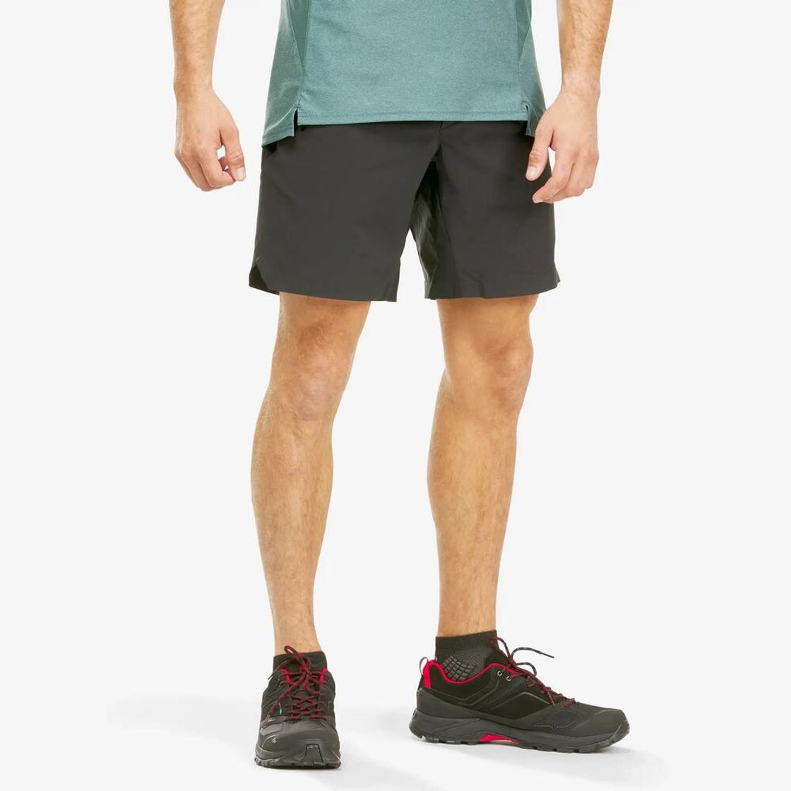 데카트론 남성 4부 경량 등산 반바지 스트레치 MH500 스모크 블랙(Decathlon Men's Lightweight Stretch Hiking Shorts MH500 Smoke Black) - 2