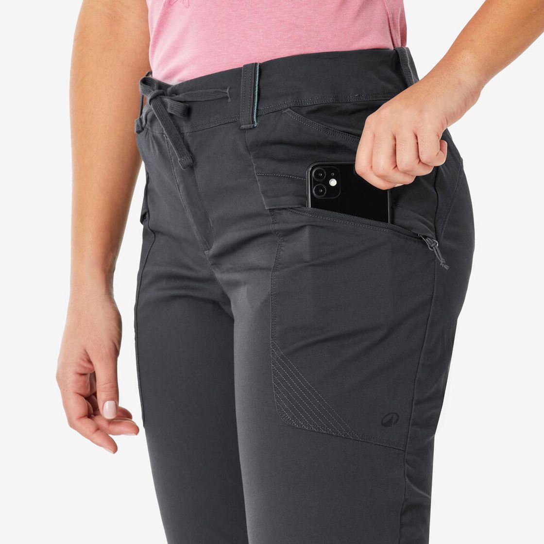 데카트론 여성 등산 레귤러핏 면 바지 NH500 카본 그레이(Decathlon Women's Regular Fit Cotton Hiking Pants NH500 Carbon Grey) - 5
