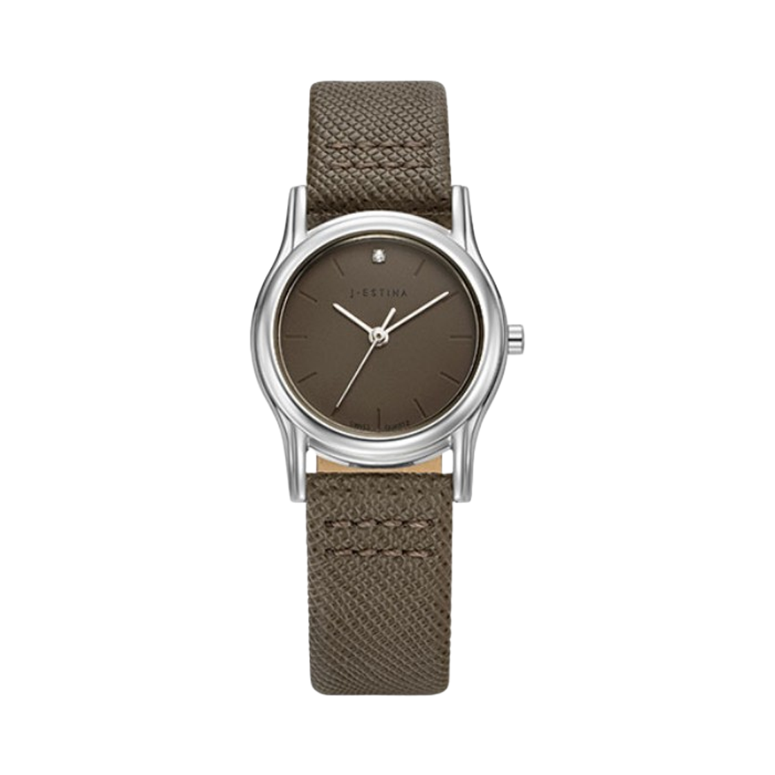 JWM1LE5BS505WHGR0 Jestina Amico 스톤인덱스 가죽 시계 (Jwm1Le5Bs505Whgr0)